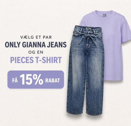 Onlgianna og Pieces t-shirt 