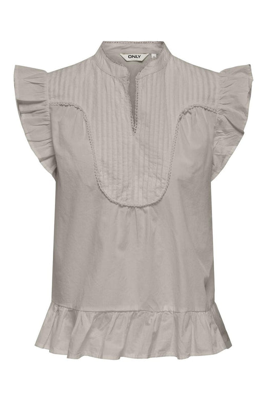 Only - Onladda S/L V-Neck Top - 4957296 Chateau Gray