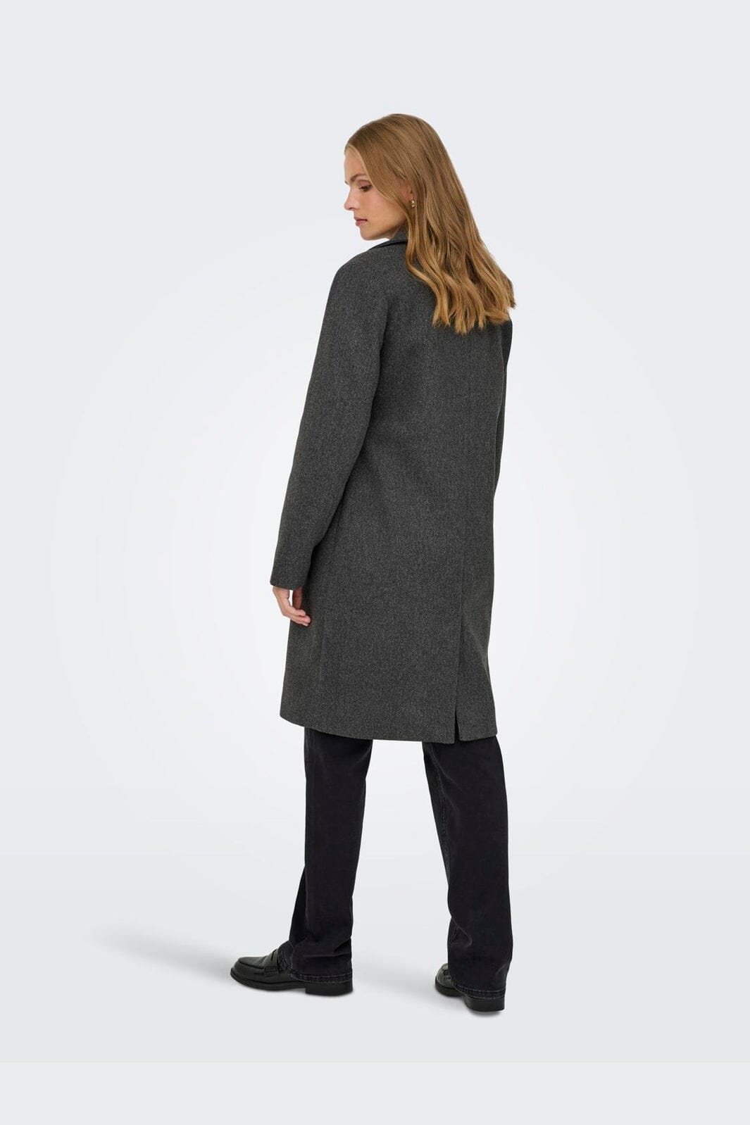 Only - Onladina Long Coat Cc - 4852110 Dark Grey Melange