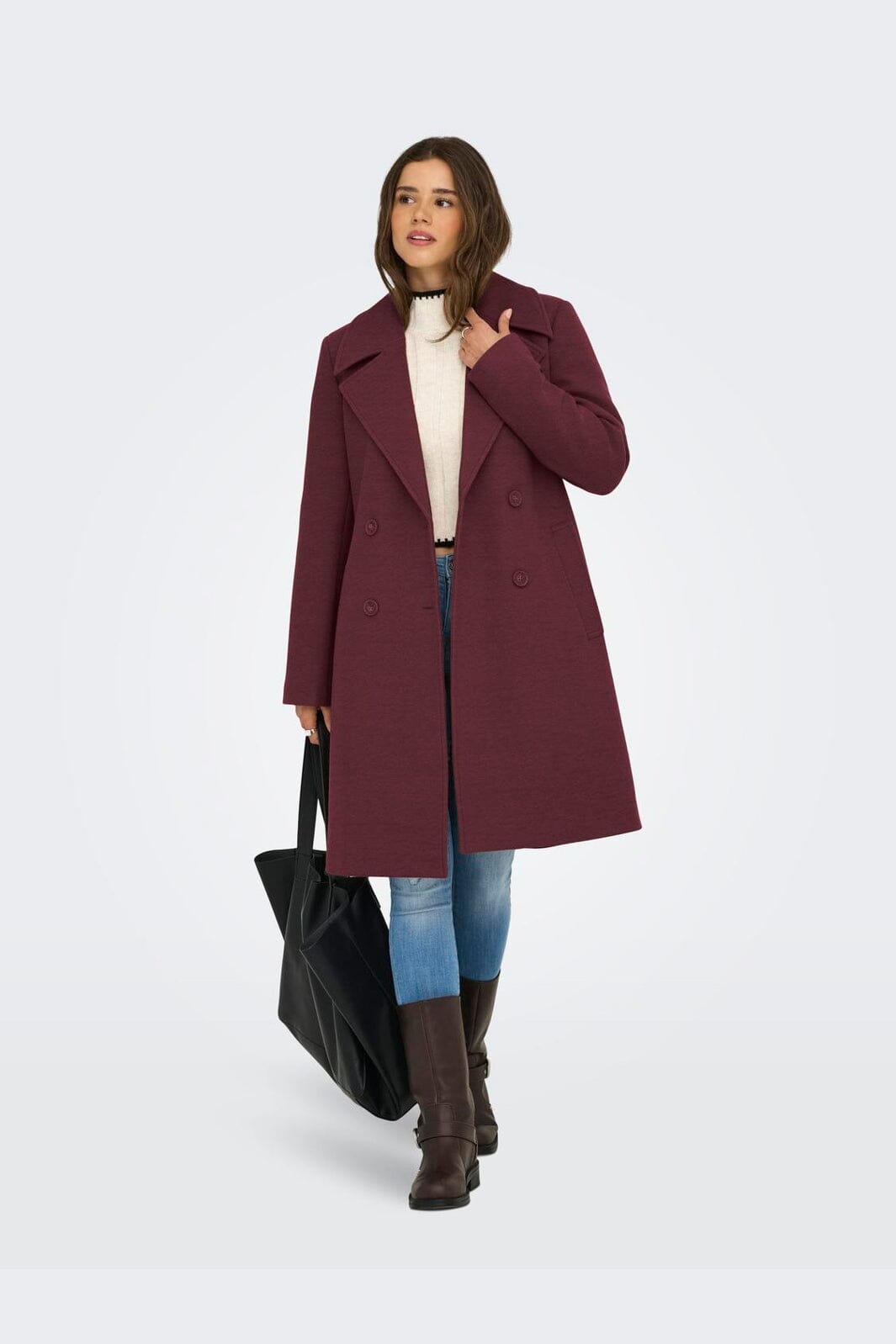 Only - Onladina Long Coat Cc - 4867266 Port Royale Melange