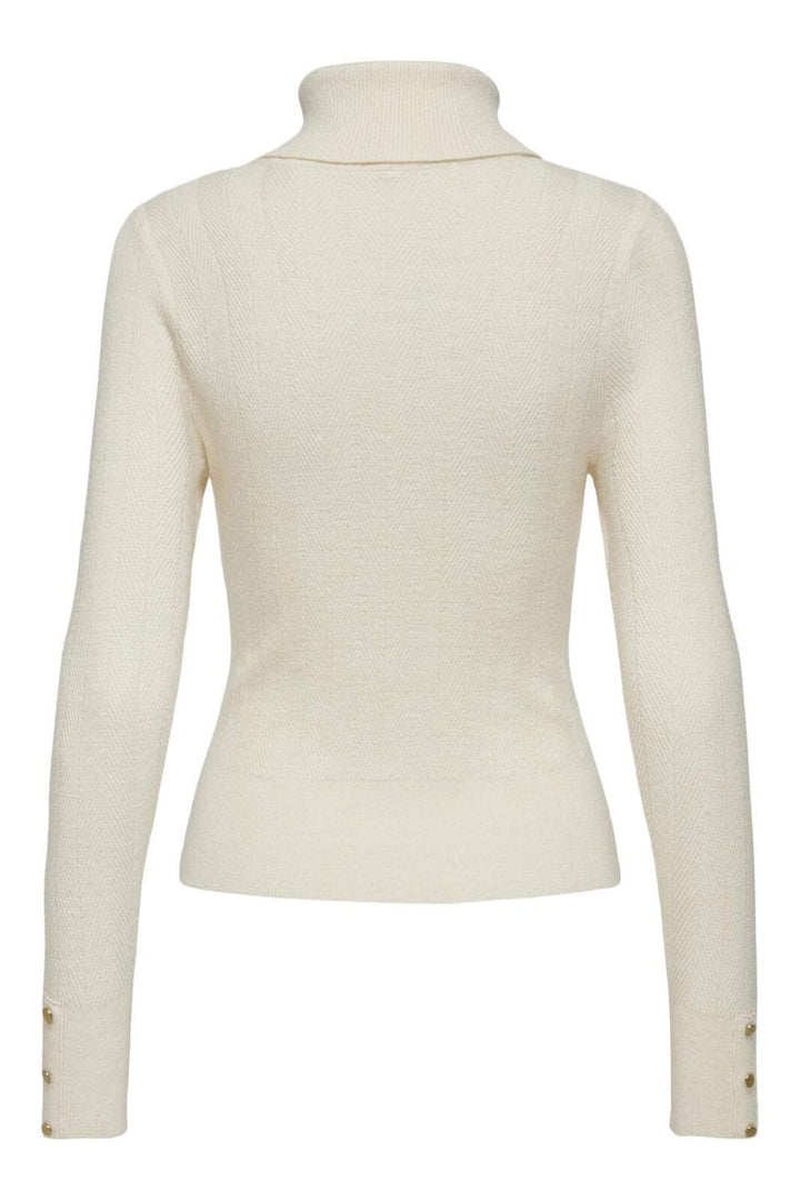 Only - Onlaida Ls Structure Rollneck Cc Knt - 4703248 Whitecap Gray Melange Bluser 
