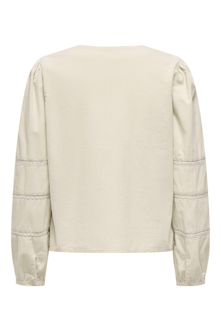Only - Onlaime L/S Cord Tape Blouse Cc - 4916158 Pumice Stone