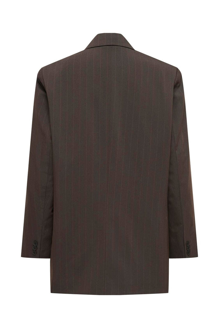 Only - Onlalden L/S Ovs Pinstripe Blazer Tlr - 5129041 Mole Pumice Stone Pinstripes