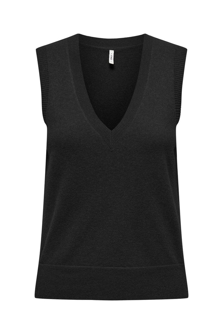 Only - Onlama Life Sl V-Neck Vest Cc Knt - 4958918 Black