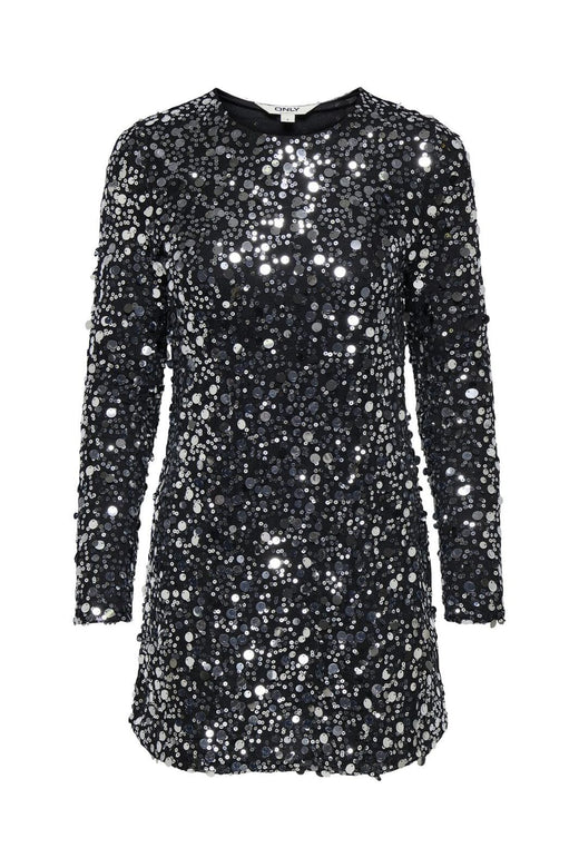 Only - Onlanika Catina Ls Sequins Dress - 4866552 Silver
