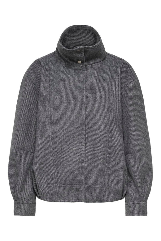 Only - Onlasta High Collar Bomber Jacket - 5126953 Dark Grey Melange