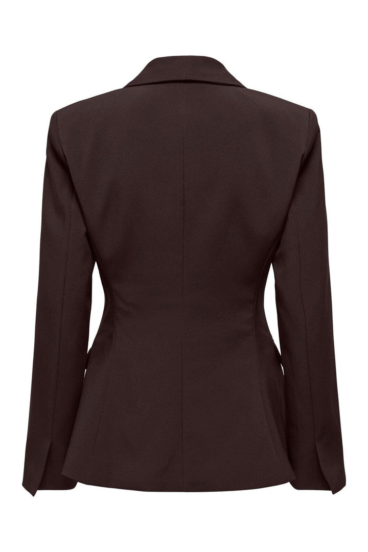 Only - Onlastrid L/S Sculpture Blazer Cc Tlr - 5100662 Chocolate Torte