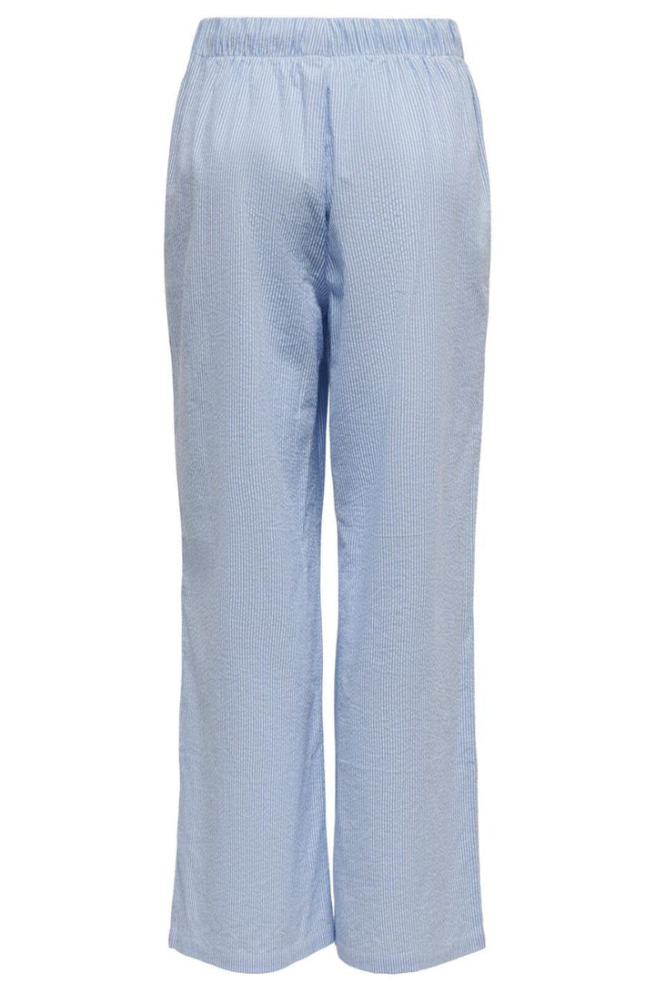 Only - Onlaugusta Pant 15303418 - 4313520 - Cloud Dancer Blue Stripes