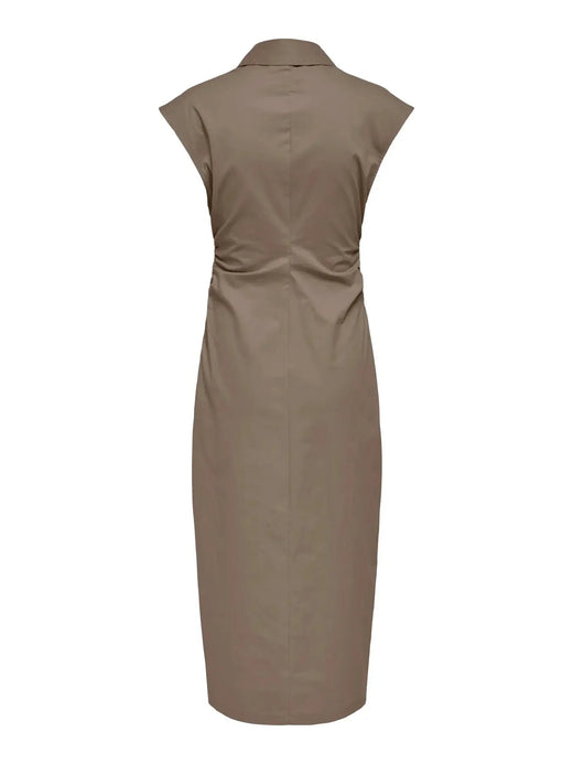 Only - Onlbabe-Zora Capsleeve Midi Dress - 5047761 Walnut Kjoler 