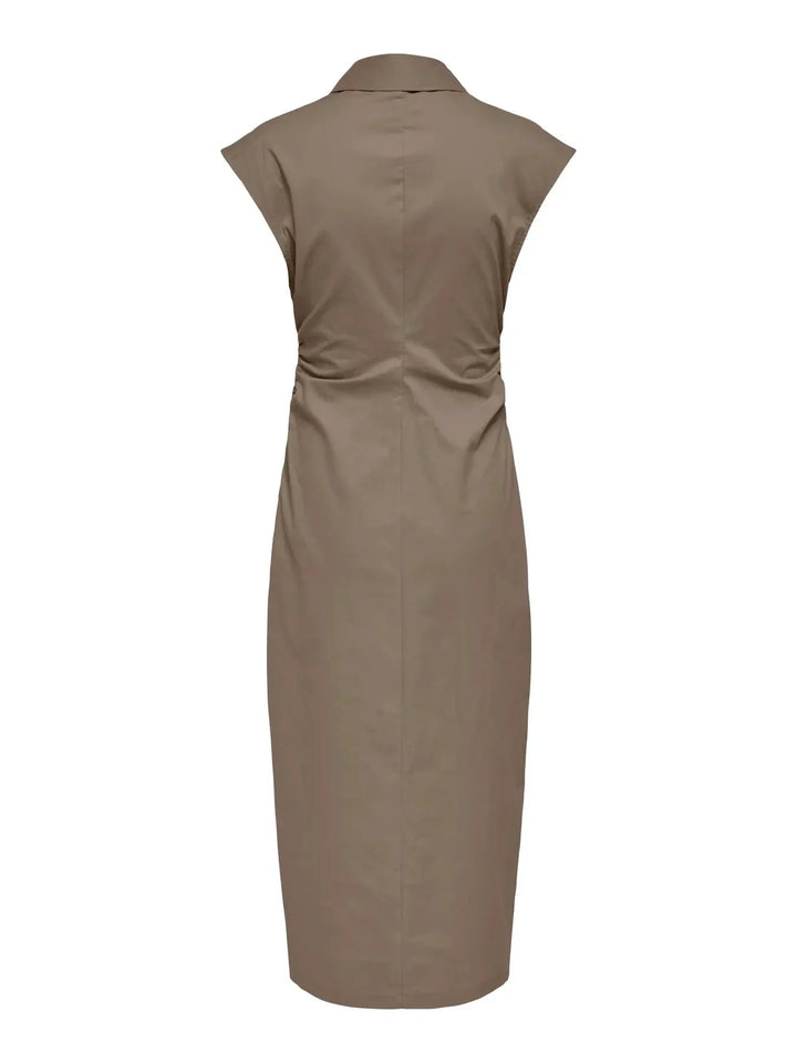 Only - Onlbabe-Zora Capsleeve Midi Dress - 5047761 Walnut Kjoler 
