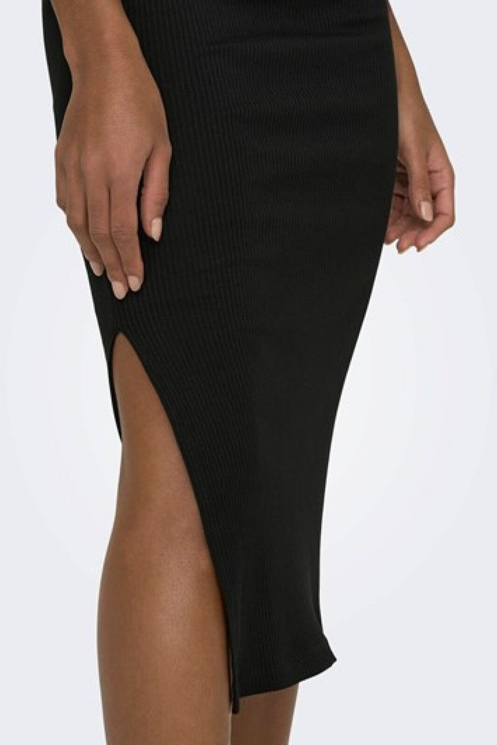 Only - Onlbelfast S/L Midi Dress Jrs - 4007039 Black Kjoler 