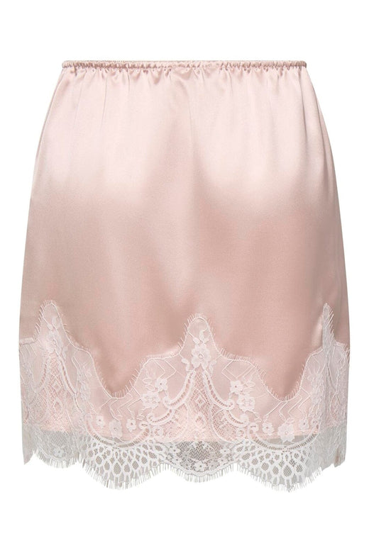 Only - Onlbella Short Satin Lace Skirt - 5128352 Lotus White Lace
