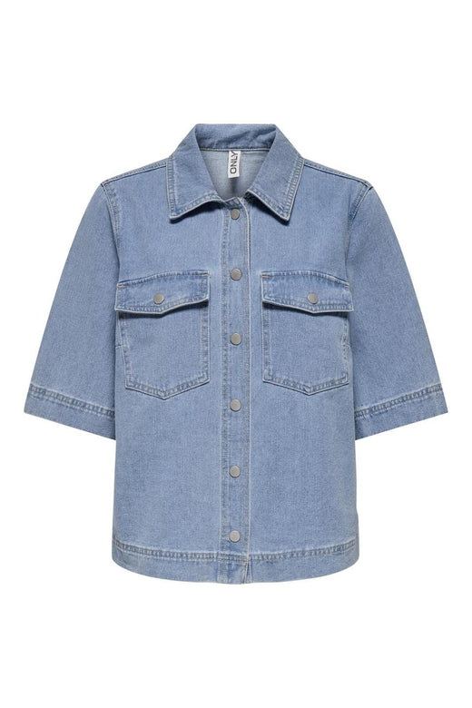 Only - Onlbelle S/S Shirt Gua 15347084 - 4774524 - Light Blue Denim