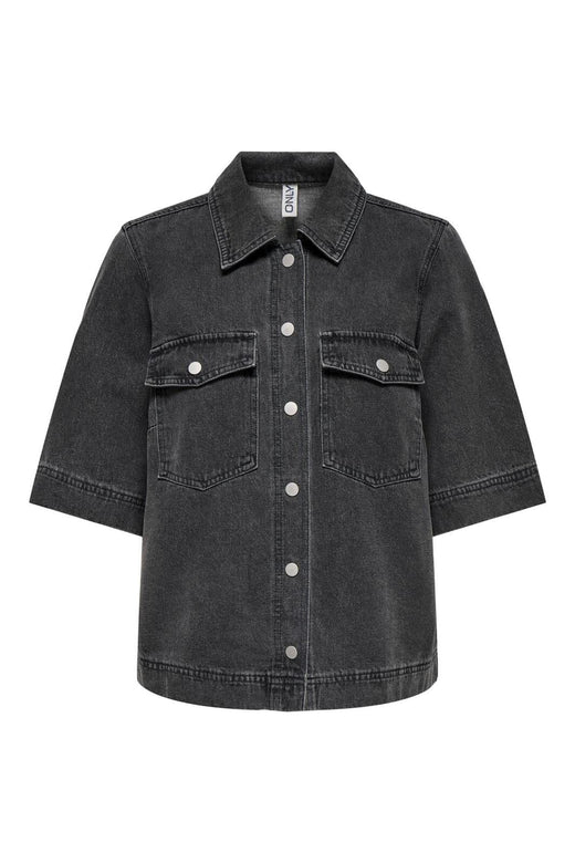 Only - Onlbelle S/S Shirt Gua 15347084 - 4790588 - Washed Black