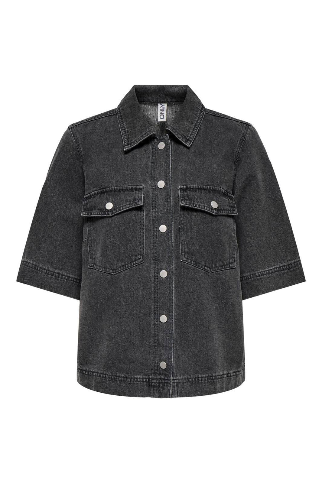 Only - Onlbelle S/S Shirt Gua 15347084 - 4790588 - Washed Black