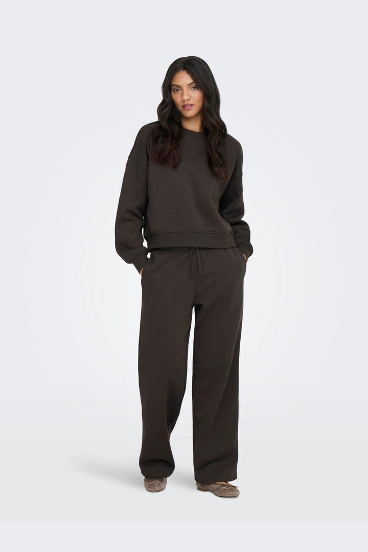 Only - Onlbest Straight Pant Swt - 4807803 Chocolate Torte