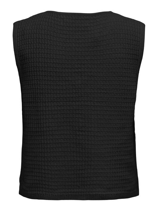 Only - Onlbirtie Sl Tie V-Neck Vest Cc Knt - 4853186 Black Frakker 
