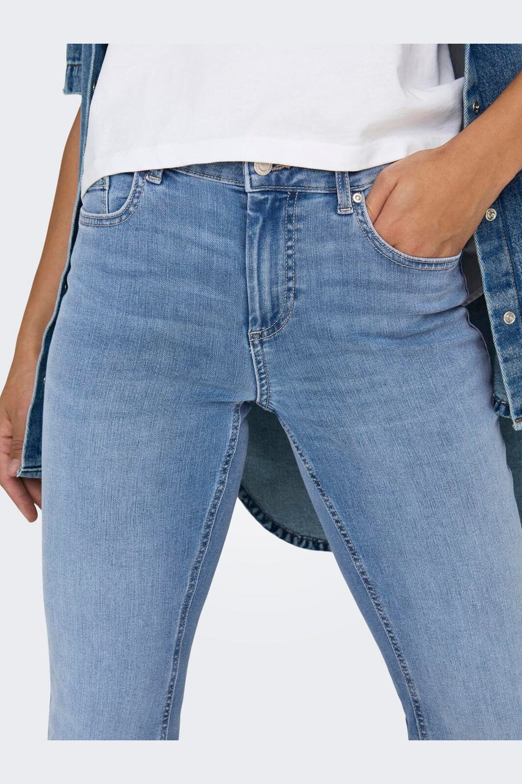 Only - Onlblush Back Pock Fla Tai222 Dnmnoos - 4665682 Medium Blue Denim