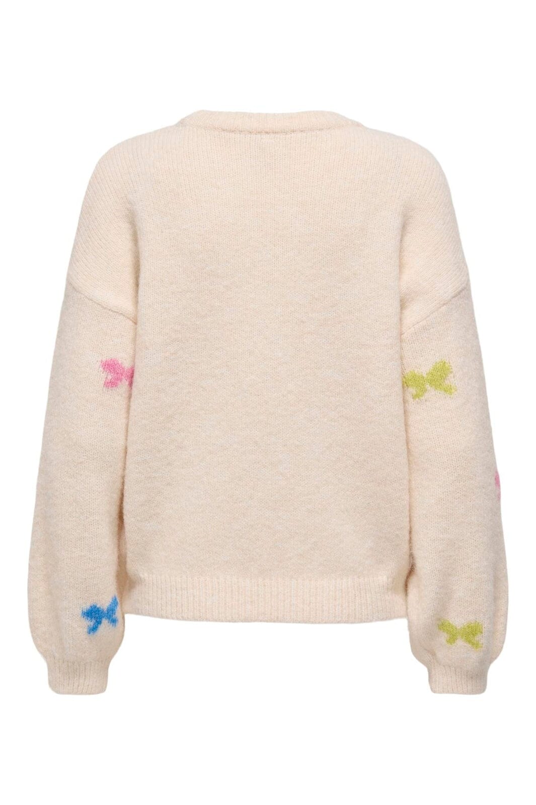 Only - Onlbrunhilda Life Ls Bow O-Neck Knt - 4947227 Baby'S Breath Camp G/Wild R/Campa/Mel/Mini Bow