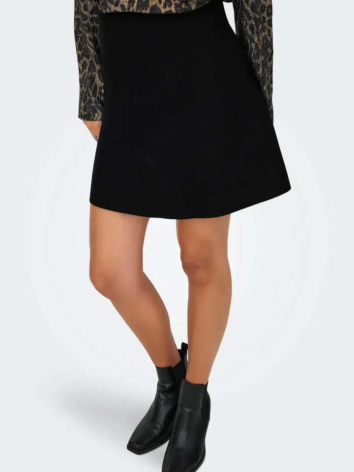 Only - Onlcalina Skirt Knt - 4919404 Black Nederdele 
