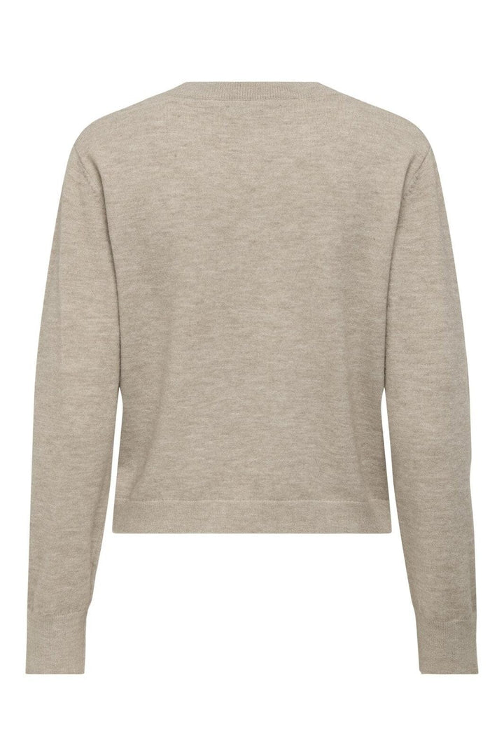 Only - Onlcamille Basic L/S Cardigan Knt - 4770074 Pumice Stone Melange