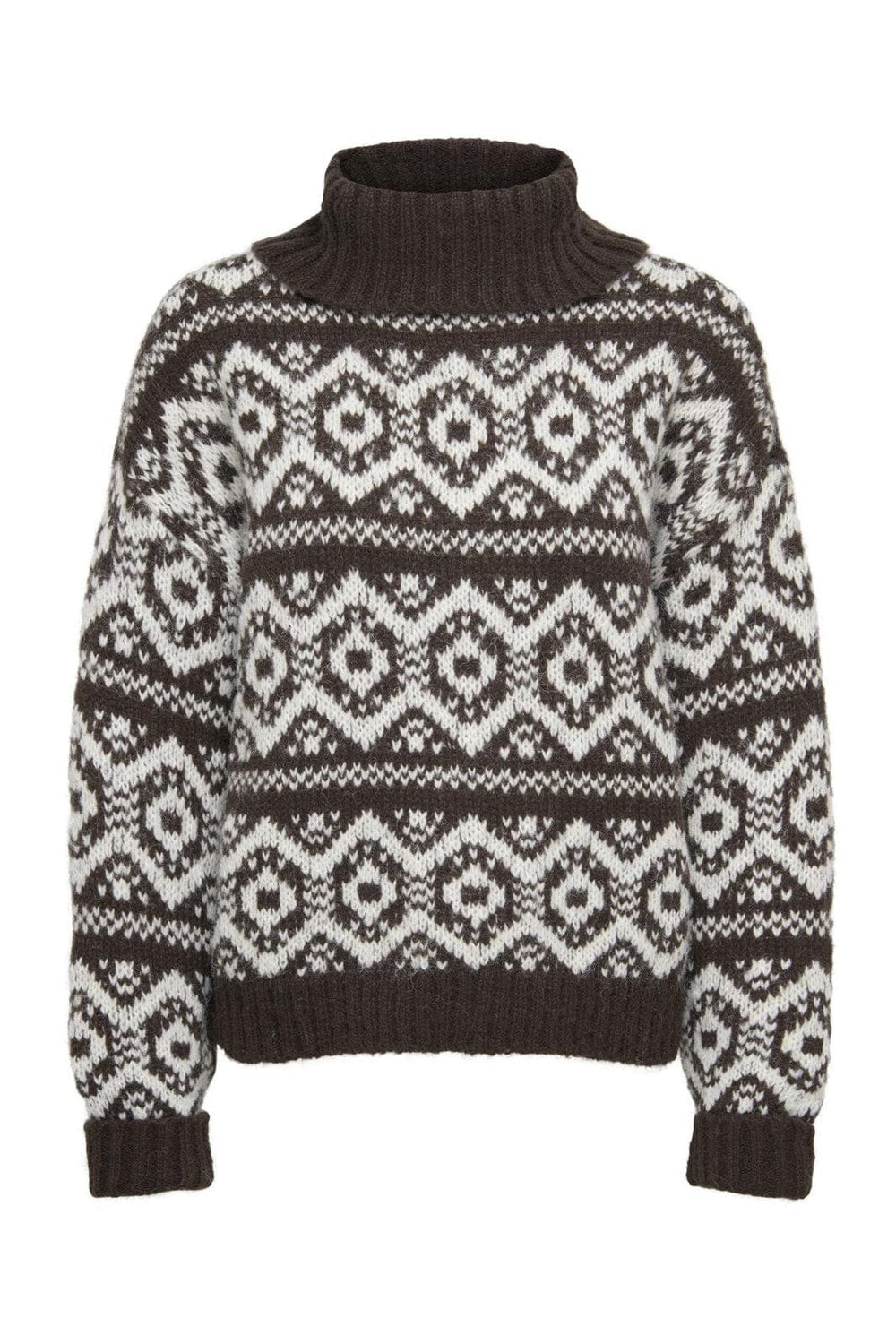 Only - Onlcarin Life Ls Jq Loose Rolln Knt - 4947850 Seal Brown Birch