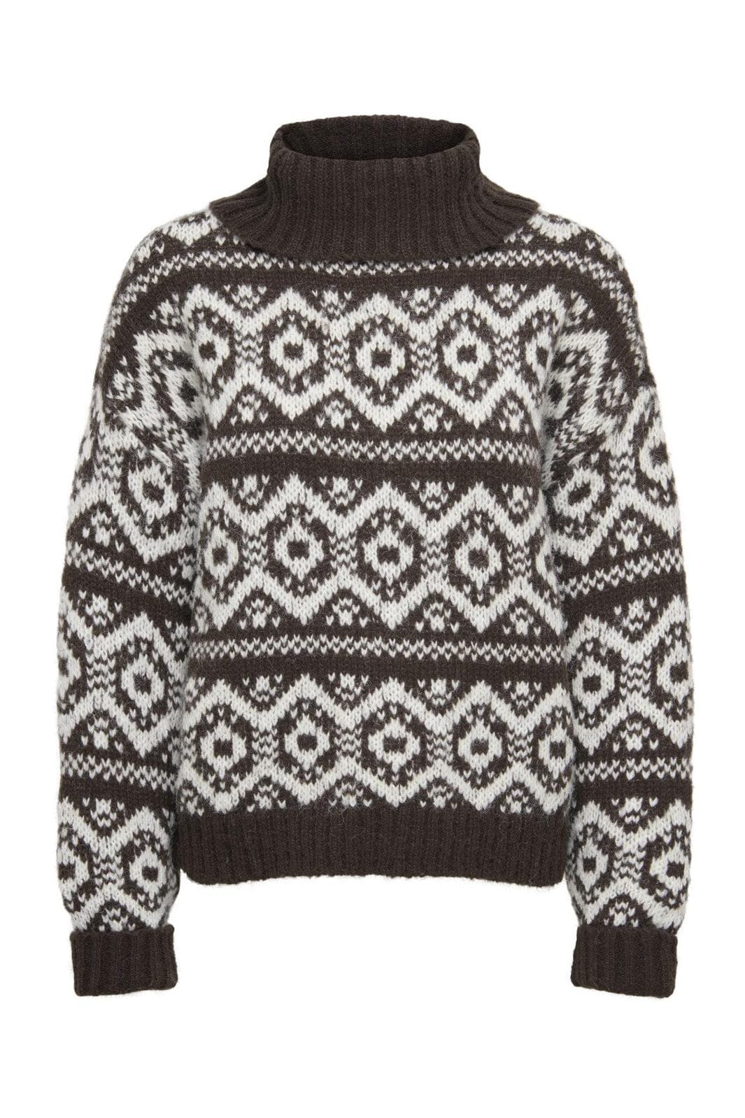 Only - Onlcarin Life Ls Jq Loose Rolln Knt - 4947850 Seal Brown Birch