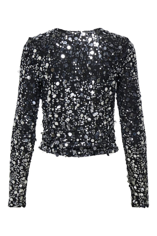 Only - Onlcatina Ls Sequins Top - 4866241 Silver
