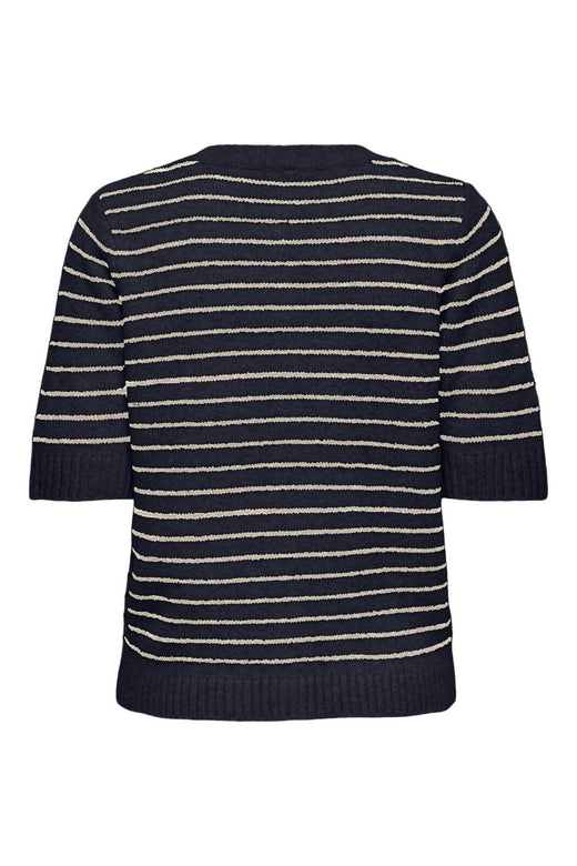 Only - Onlchester Life Ss Stripe Cardi Cc Knt - 4959812 Night Sky Humus/Mel/Silver Button