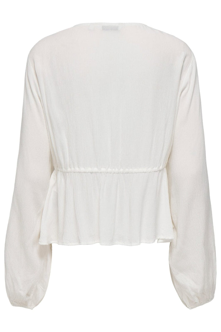 Only - Onlchiara Ls Tie Top - 4870234 Cloud Dancer