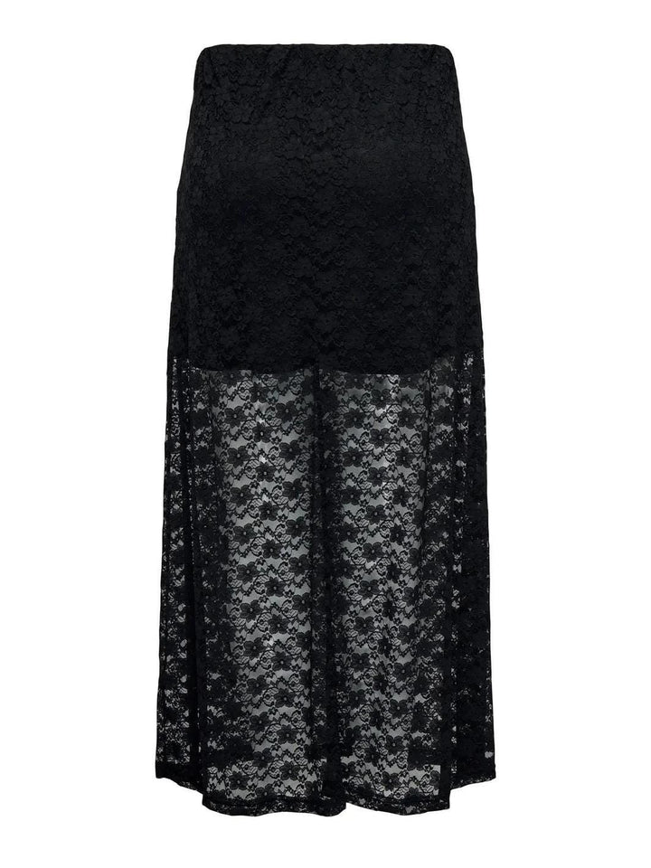 Only - Onlchigo Cali Life Lace Ankle Skirt - 4855496 Black Nederdele 
