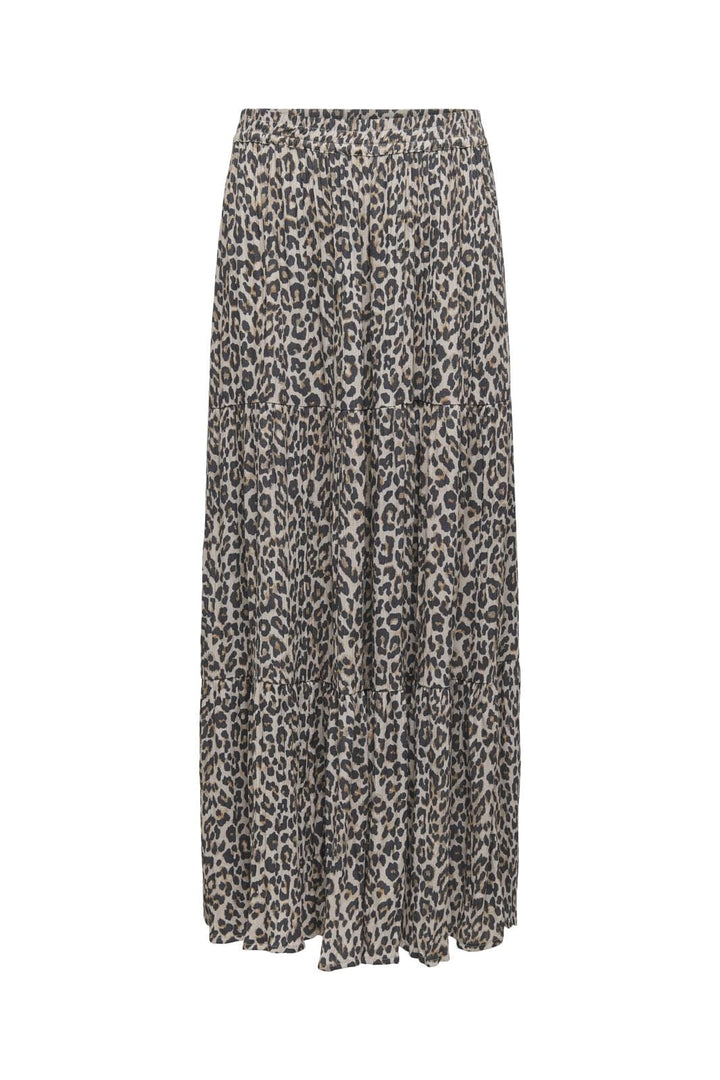 Only - Onlcikka Long Skirt - 4694862 Pumice Stone Wild Life Leo