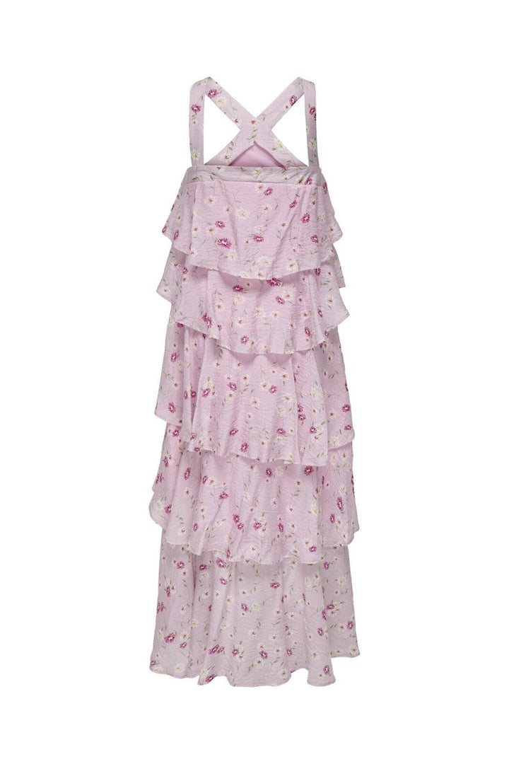 Only - Onlcinderella S/L Layered Dress - 4776579 Orchid Pink Wauw Flower