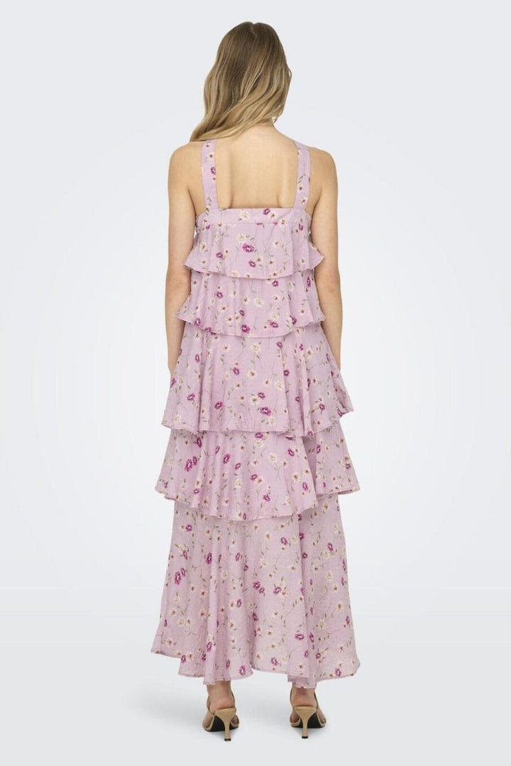 Only - Onlcinderella S/L Layered Dress - 4776579 Orchid Pink Wauw Flower