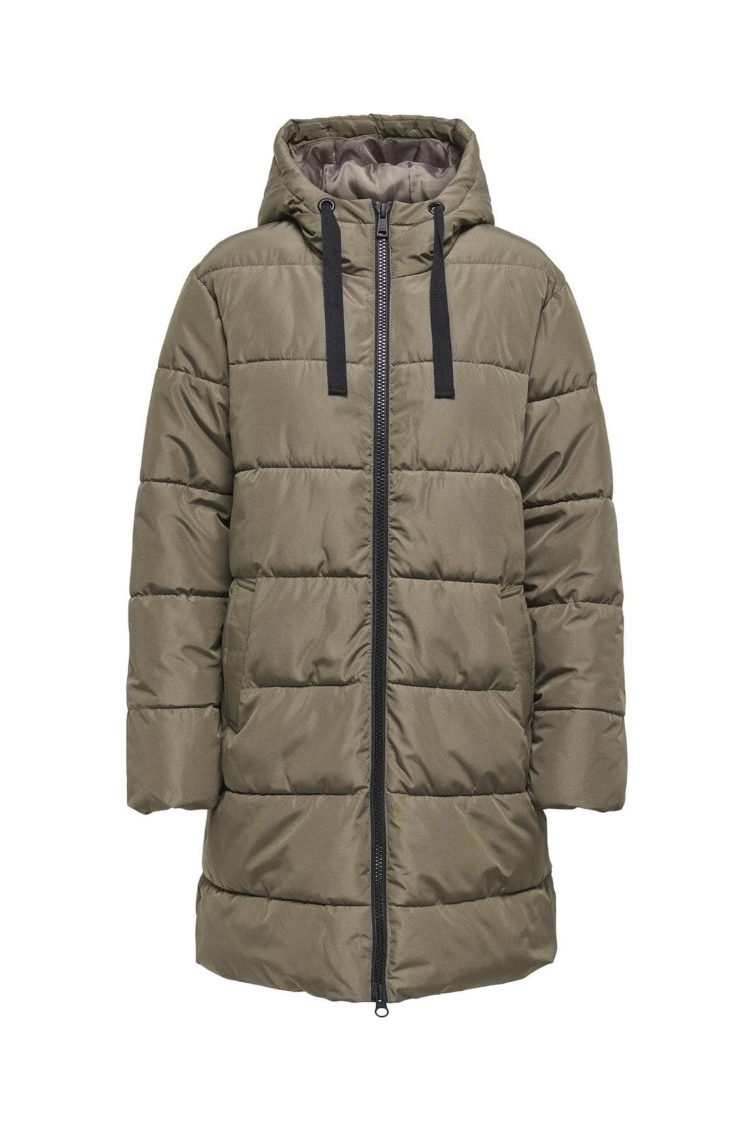 Only - Onlclair Puffer Hood Coat Cc - 4780666 Stone Gray