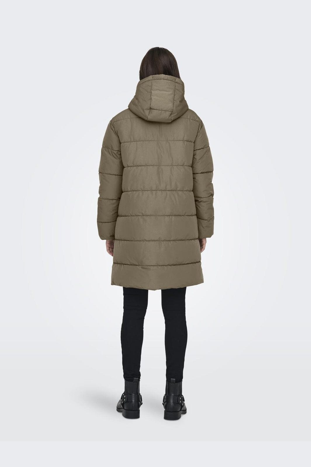 Only - Onlclair Puffer Hood Coat Cc - 4780666 Stone Gray
