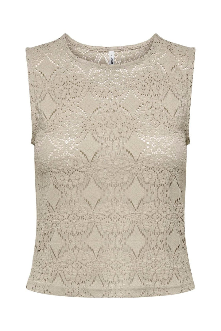 Only - Onldestiny S/L O-Neck Top - 4991268 Humus
