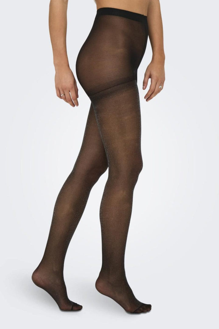 Only - Onlea 20 Den Lurex Tights - 4361177 Black W. Silver Lurex