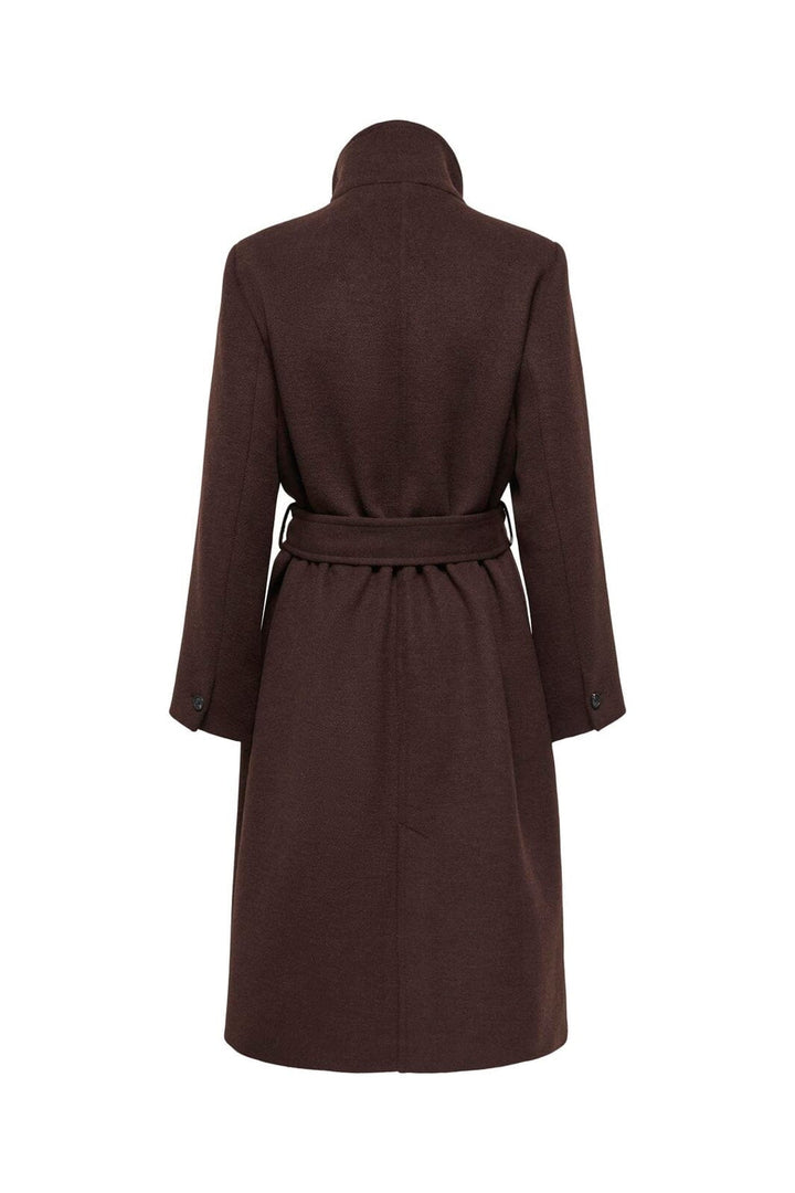 Only - Onlelinor High Neck Coat - 5168475 Mole Melange