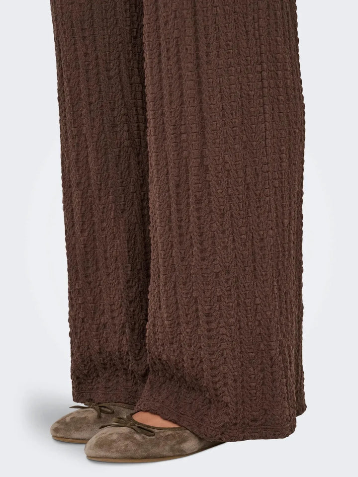 Only - Onlella Wide Pant - 4952854 Chocolate Martini Bukser 