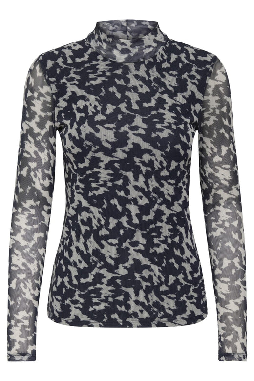 Only - Onlerica Life Mesh L/S Top - 4835464 Blue Graphite Rodeo Pumice