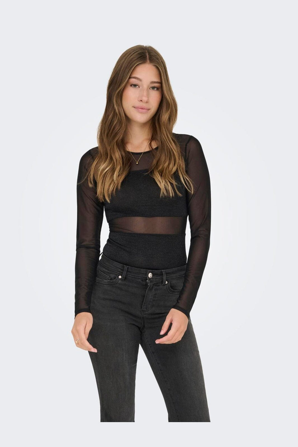 Only - Onlesther Glitter L/S Body - 4714567 Black