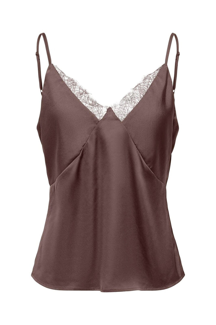 Only - Onlfaraya Strap Lace Satin Top - 5092387 Shopping Bag