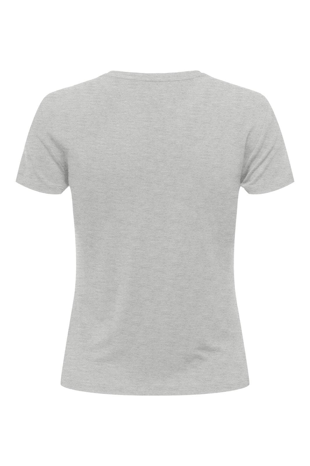Only - Onlfelina S/S O-Neck Top - 4670656 Light Grey Melange