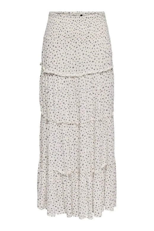 Only - Onlfernanda Life Layred Long Skirt - 5022848 Cloud Dancer Lukki Blue Ditsy Nederdele 