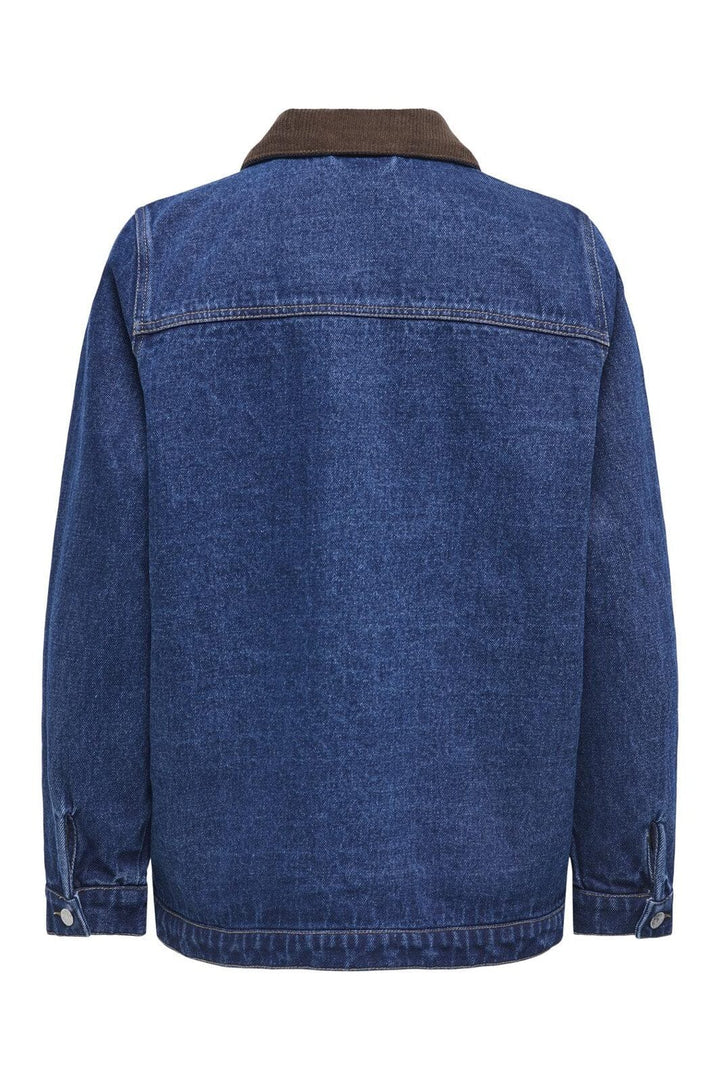 Only - Onlfrankie Ls Cord Ovs Jkt Gua - 4891459 Dark Blue Denim