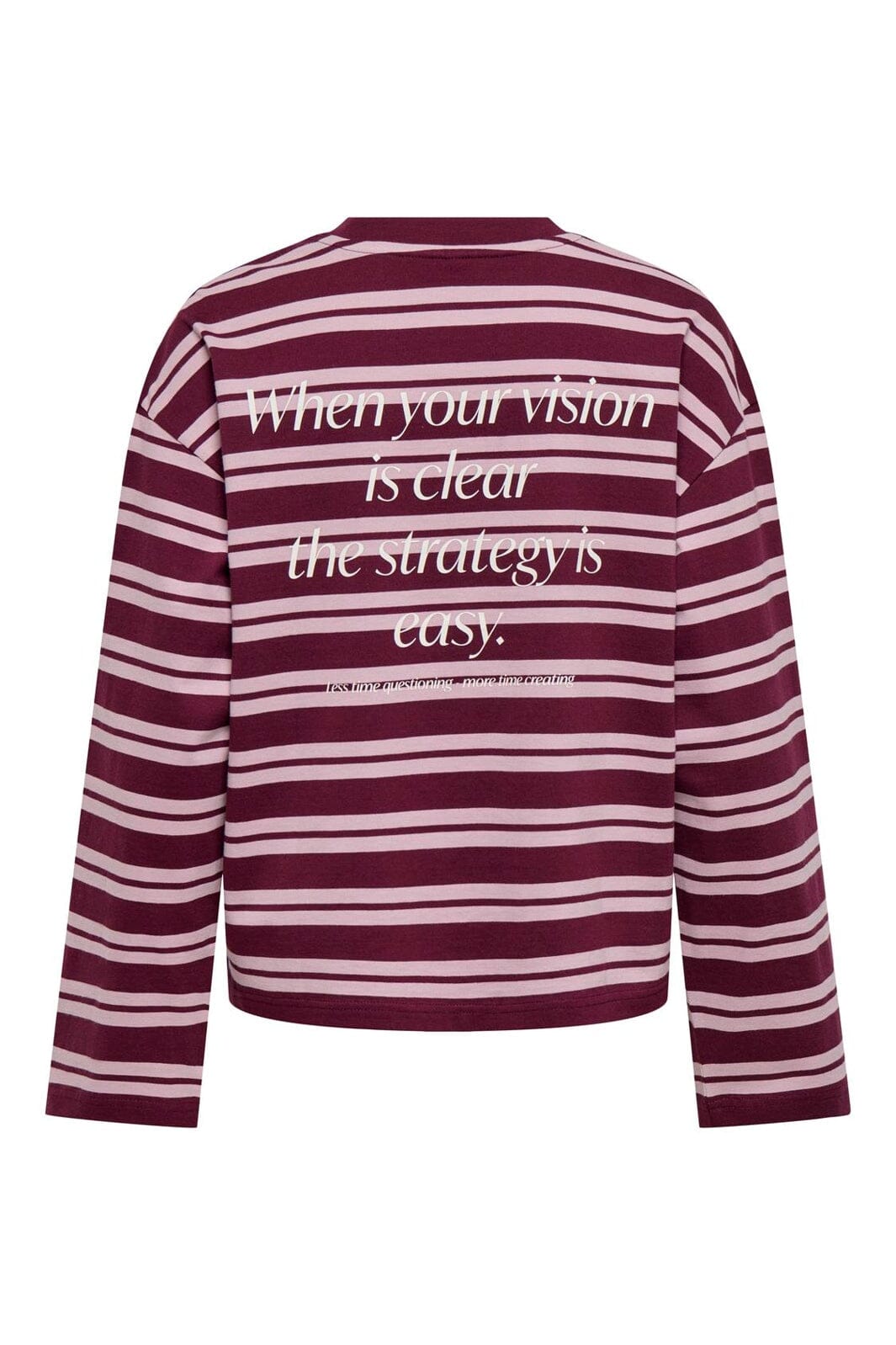 Only - Onlfreja L/S Stripe Top Cc - 5128182 Fig Freja New Autumn (Keepsake) + Creative Print