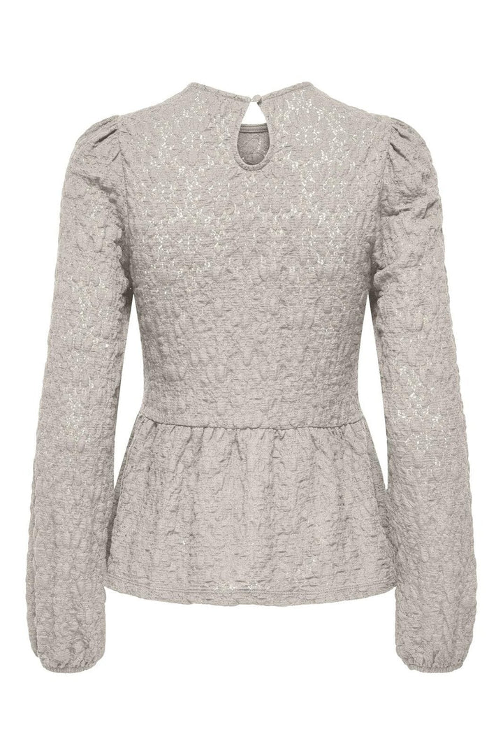 Only - Onlgiavanna L/S Peplum Top - 4957162 Pumice Stone
