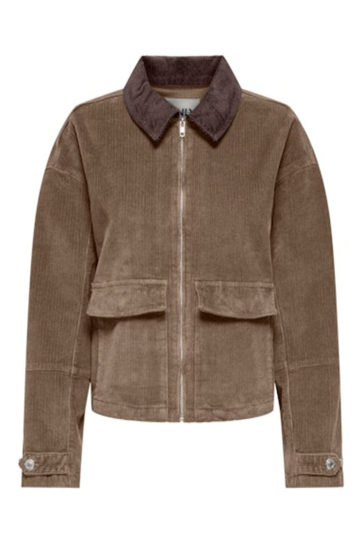 Only - Onlglobal L/S Cord Jacket Cc - 4854576 Cub W. Seal Brown Jakker 