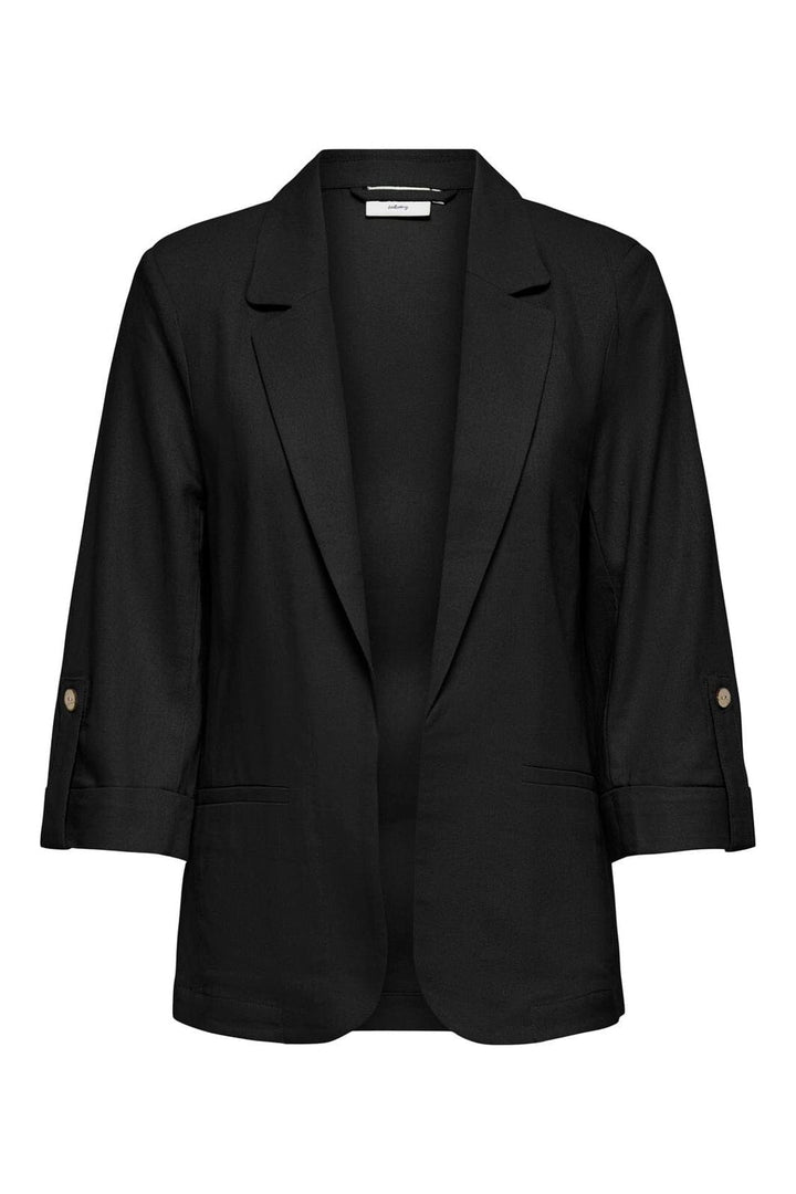 Only - Onlgoa 3/4 Unline Linen Bl Blazer Cc Tlr - 4942132 Black